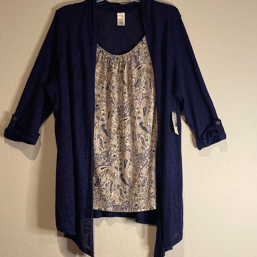 Plus Size Terra & Skye 3X layered Top